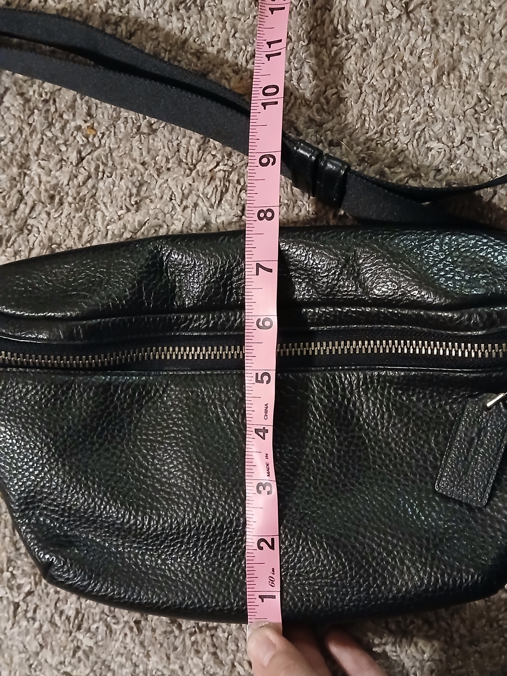 Coach Graham Leather Belt Bag Black Pebbled Fanny Pack Crossbody Gunmetal Unisex - Picture 12 of 12